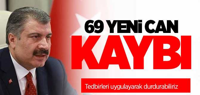 Koronavirüs Salgınında 69 yeni can kaybı