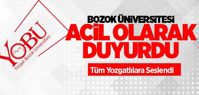 YOBU'dan acil kan duyurusu