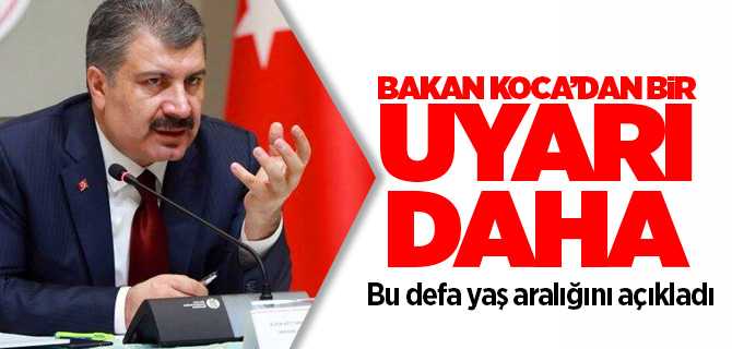 Bakan Koca'dan gençlere uyarı