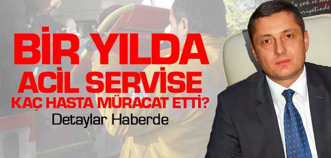 İşte 2015 Yılında Acil Servise Müracaat Eden Hasta Sayısı