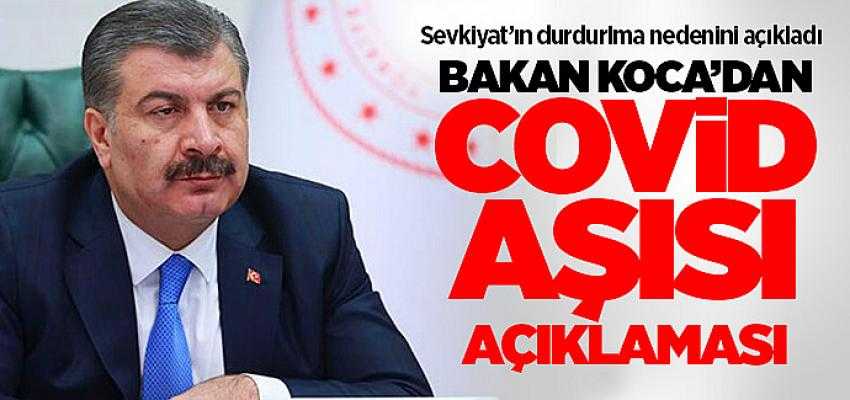 Bakan Koca, Pekin'den gelecek olan aşı ertelendi