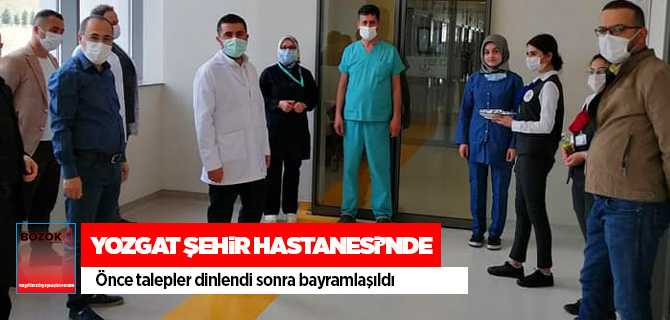 Yozgat Şehir Hastanesi'nde bayramlaşma