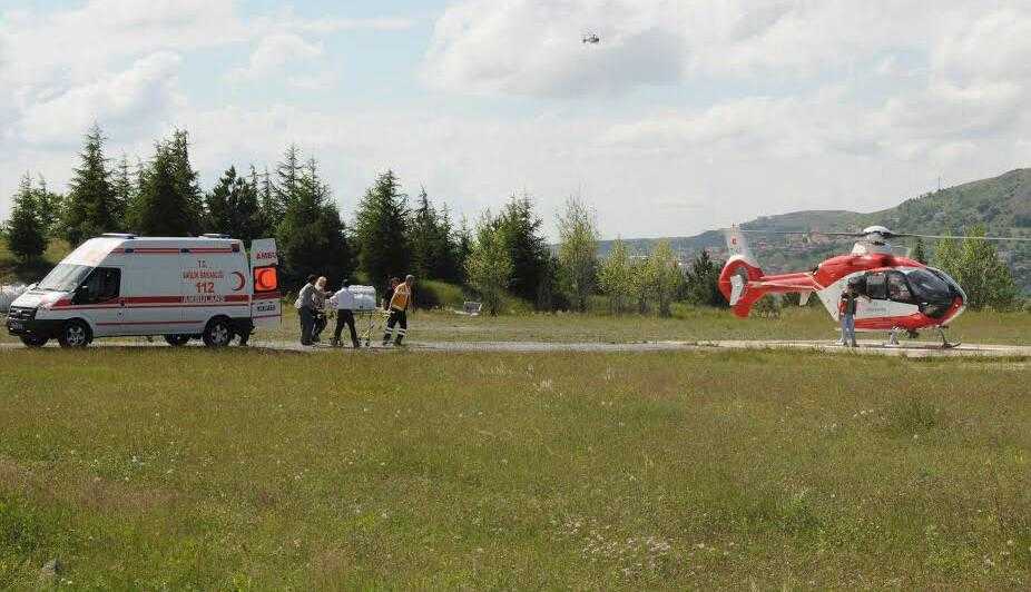 Prematüre İkiz Benekler Ambulans Helikopterle Ankara'ya Sevk Edildi