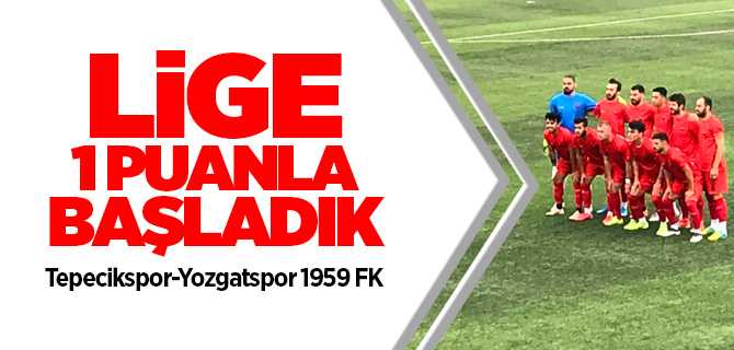 Yozgatspor 1959 FK lige 1 puanla başladı