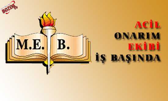 ACİL ONARIM EKİBİ İŞ BAŞINDA