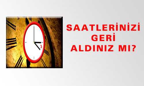 YAZ SAATİ UYGULAMASI SONA ERDİ
