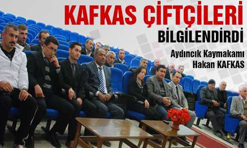 ARICIKLI KONUSUNDA ÇİFTÇİLER BİLGİLENDİRİLDİ