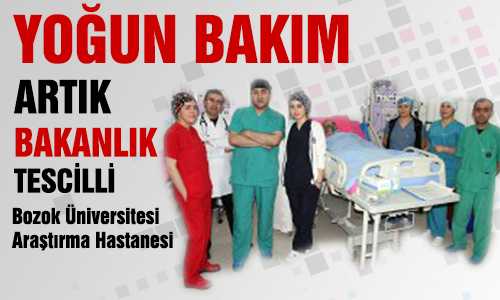 YOÐUN BAKIMA SAÐLIK BAKANLIÐINDAN TESCİL