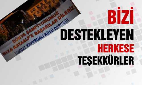 KAVURGALI KÖY DERNEÐİ’NİN TEŞEKKÜR MESAJI