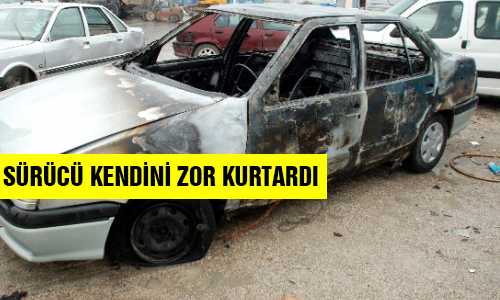SEYİR HALİNDEKİ ARAÇ ALEV ALDI