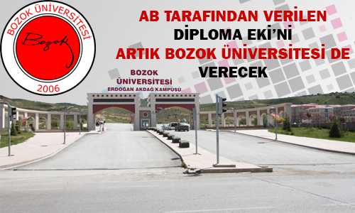ARTIK B’DE DİPLOMA EKİ VERECEK