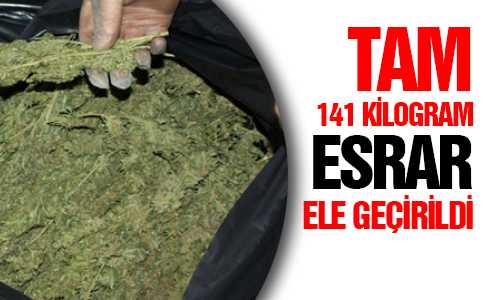 YOZGAT’TA 141 KİLOGRAM ESRAR ELE GEÇİRİLDİ