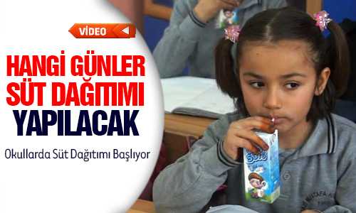 OKULLARDA HAFTANIN ÜÇ GÜNÜ SÜT DAÐITIMI YAPILACAK