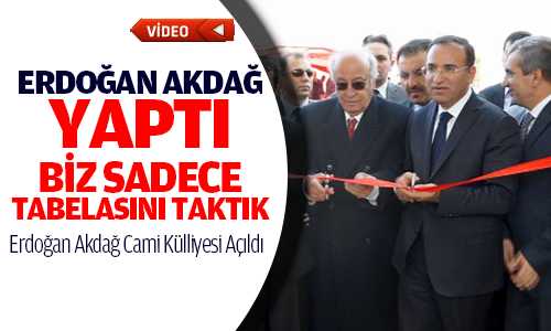 BÜ Erdoğan Akdağ Camii ve Külliyesi Açıldı