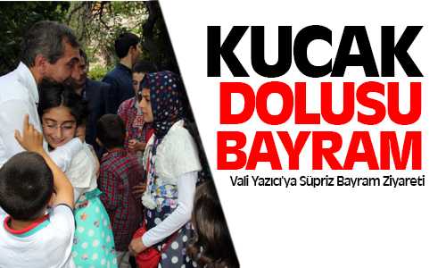 Çocuk Evlerinde Kalan  Minikler Vali Yazıcıyla Bayramlaştı