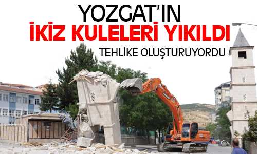 İş Adamı Bilal Şahin Tarafından Yaptırılan İkiz Kuleler Belediye Ekiplerince Yıkıldı