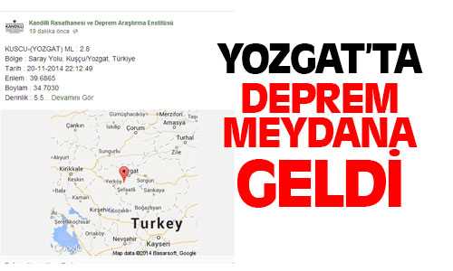 Yozgat’ta Deprem