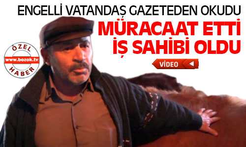Engelli Vatandaş İş-Kur Hibesiyle İş Sahibi Oldu