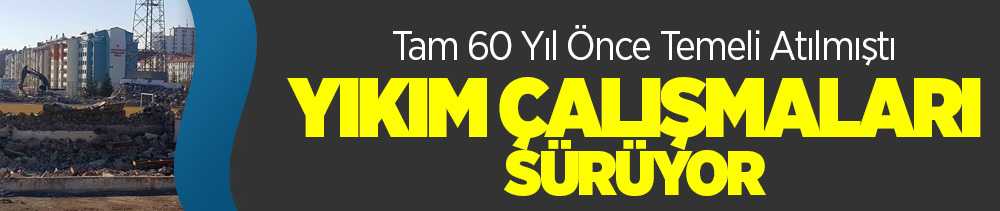 Yozgat şehir stadyumunda yıkım çalışmaları devam ediyor