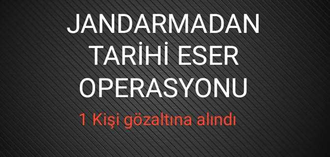 Jandarmadan Tarihi Eser Operasyonu