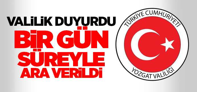 Yozgat'ta eğitime bir gün daha ara verildi