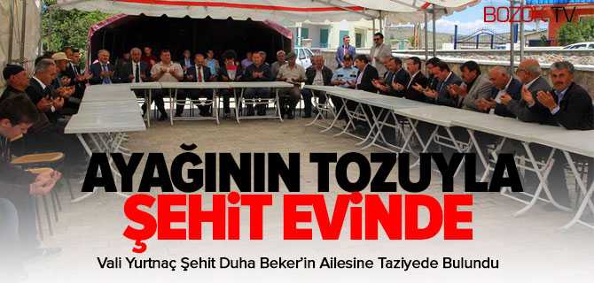 Vali Yurtnaç Şehit Polis Duha Beker'in Ailesine Taziyede Bulundu