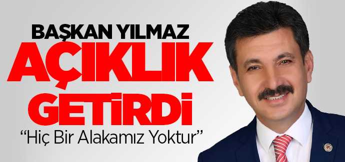 Başkan Yılmaz Gri Pasaport Soruşturması haberleri sonrası açıklamada bulundu