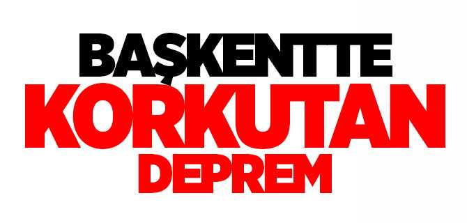 Başkentte korkutan deprem 3.8