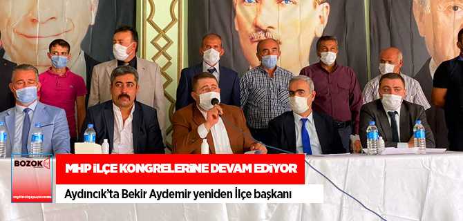 MHP Aydıncık ilçesinde Bekir Aydemir yeniden İlçe Başkanı seçildi