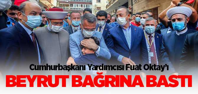 Beyrut Cumhurbaşkanı Yardımcısı Oktay'ı bağrına bastı