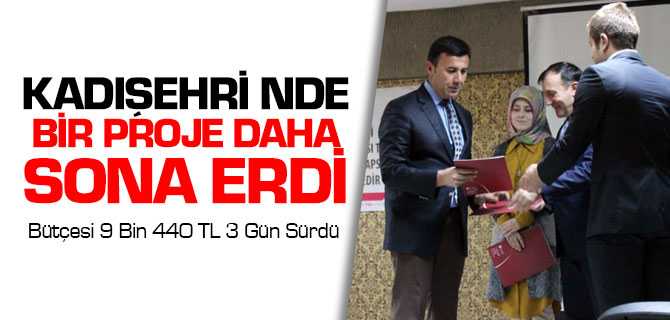 Kadışehri’nde “Kamu İhale Mevzuatı Eğitimi” Projesi Sona Erdi