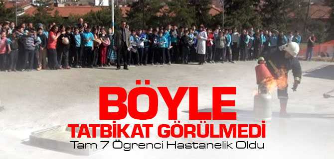 Böyle Yangın Tatbikatı Görülmedi 7 Öğrenci Hastanelik Oldu