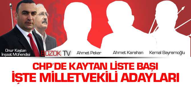 İşte CHP Yozgat Aday Listesi