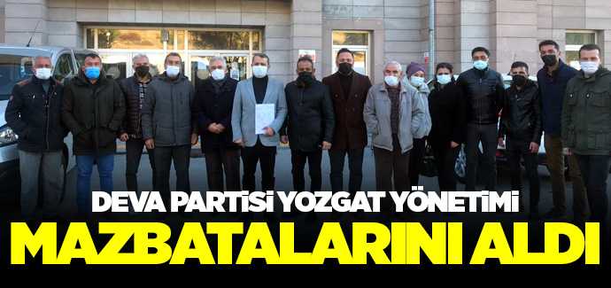 DEVA Yozgat İl Başkanı İsmail Yılmaz mazbatasını aldı