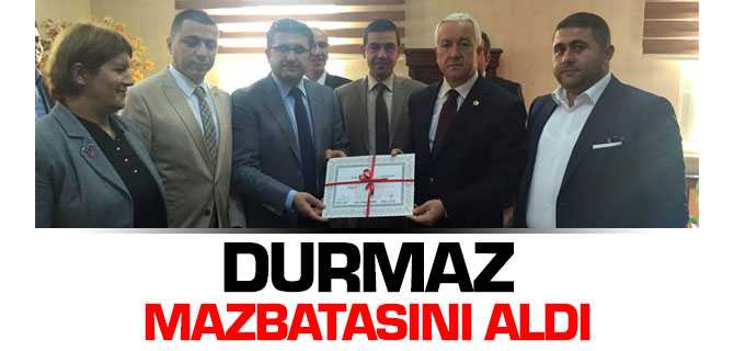MHP Yozgat Milletvekili Durmaz, Mazbatasını Aldı