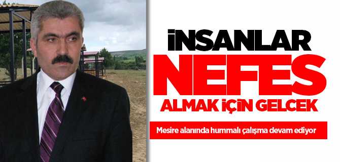 Gülşehri mesire alanında çalışmalar devam ediyor