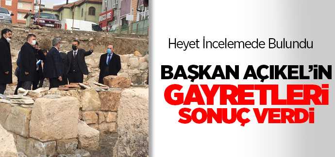 Başkan Açıkel'in gayretleri sonuç vermeye başladı, Roma hamamı'nda incelemeler başladı