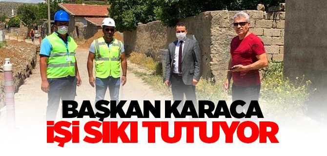 Şefaatli Belediye Başkanı Karaca, çalışmaları yerinde inceledi