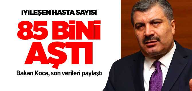 Bakan Koca, Toplam iyileşen hasta sayısı 85 bini aştı