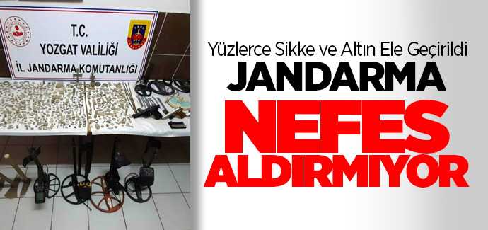 Yozgat'ta Jandarma sikke ve altın ele geçirdi