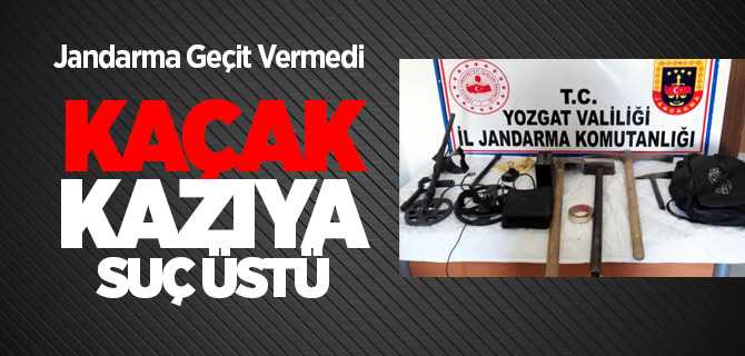 Jandarmadan Kaçak Kazı Operasyonu