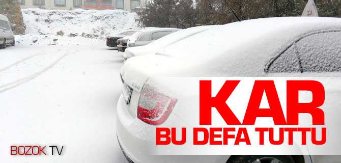 Yozgat'ta Kar Bu Defa Tuttu