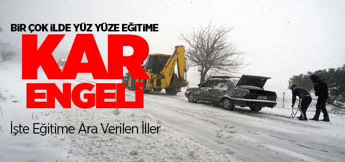 Bir çok ilde yüz yüze eğitime kar engeli