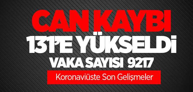 Can Kaybı 131'e Yükseldi, Vaka Sayısı 9217 