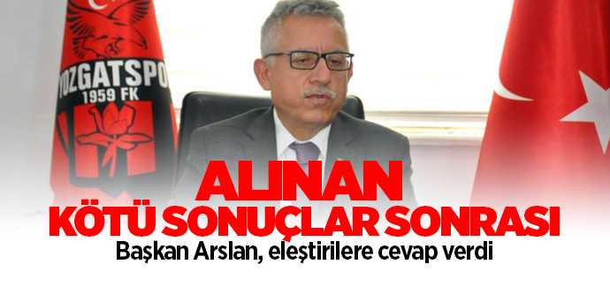 Yozgatspor 1959 FK Başkanı Kazım Arslan eleştirilere cevap verdi