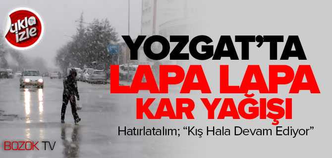 Yozgat'ta Lapa Lapa Kar Yağışı