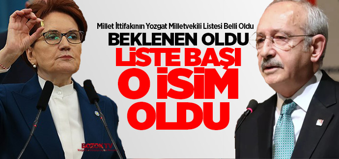 Millet İttifakı Yozgat Milletvekili Adayları Belli oldu