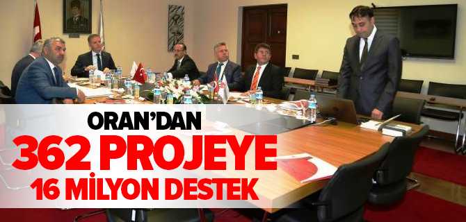 ORAN'dan 362 Projeye 16 Milyon Destek
