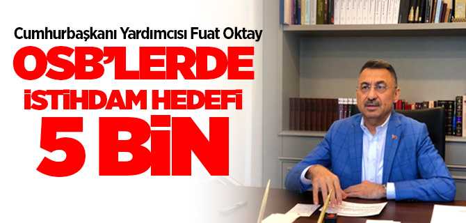 Cumhurbaşkanı Yardımcısı Oktay, OSB'lerde istihdam hedefimiz 5 bin