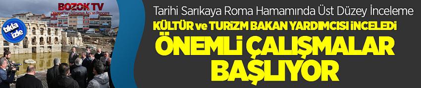 Tarihi Sarıkaya Roma Hamamında Üst Düzey İnceleme